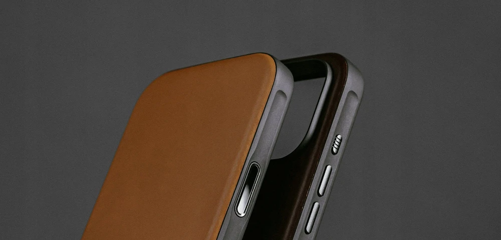Nomad Modern Odinis dėklas, english tan - iPhone 17 Pro Max