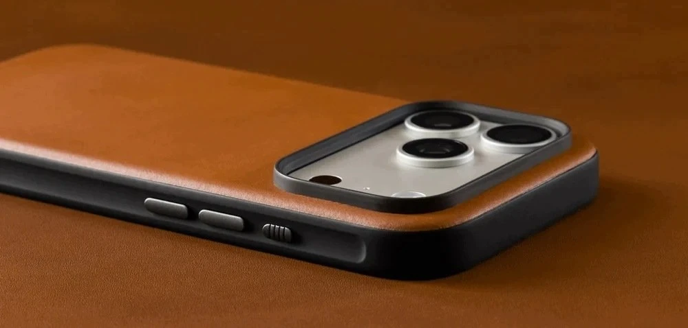 Nomad Modernus odinis dėklas, balno rudos spalvos (Horween) - skirta iPhone 18 Pro Max/17 Pro Max