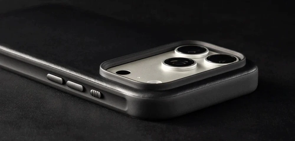 NOMAD odinis dėklas IPHONE 18 Pro/17 Pro, suderinamas su MagSafe (Modern Odinis dėklas Horween Leather) juodas