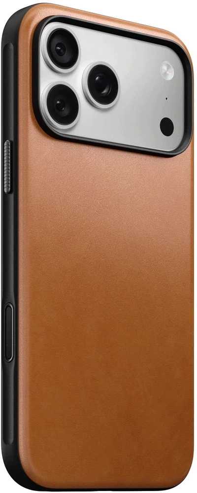 Nomad Modernus odinis dėklas, balno rudos spalvos (Horween) - skirta iPhone 18 Pro Max/17 Pro Max