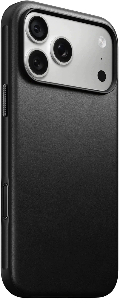 Nomad modernus odinis dėklas, juodas - iPhone 18 Pro/17 Pro