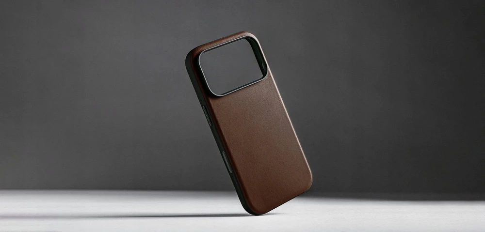 Dėklas Nomad Modern Odinis dėklas, ruda - iPhone 17 Pro
