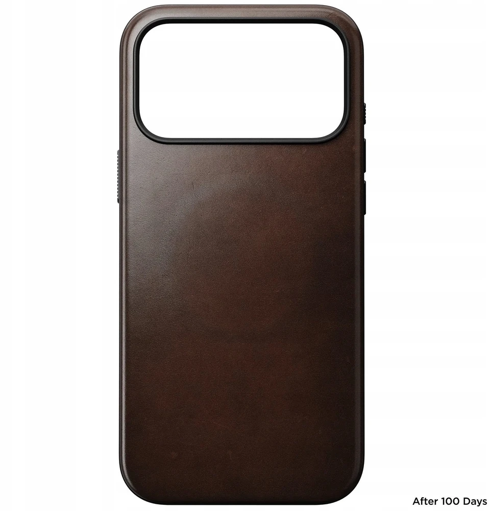 Nomad Modern Odinis dėklas, rustic ruda (Horween) - iPhone 17 Pro Max