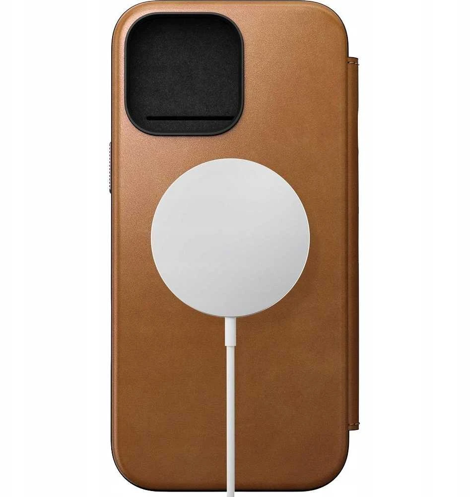 Nomad Modernus odinis dėklas, angliškas, gelsvai rudas-C spalvos – iPhone 16 Pro