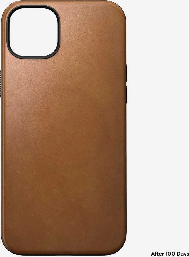 Nomad Modernus odinis dėklas, angliškos rudos spalvos - iPhone 15 Plus
