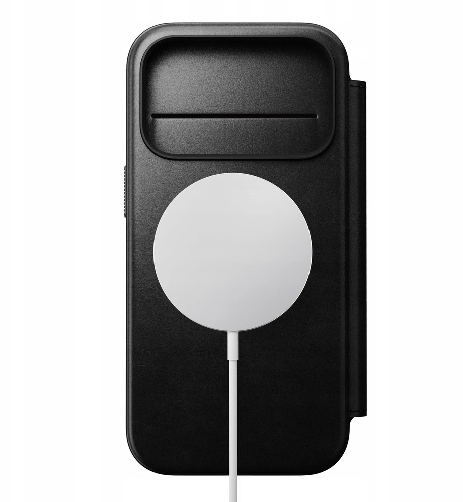 Dėklas Nomad Modern Leather Folio - skórzane etui do iPhone 17 Pro kompatybilne su MagSafe, skóra Horween (juodas)