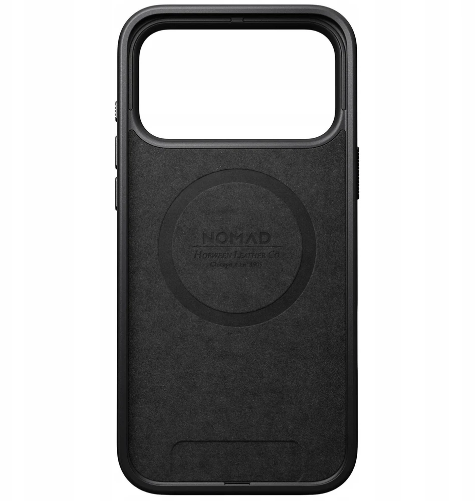 Nomad Modern Odinis dėklas - skórzane etui do iPhone 17 Pro Max kompatybilne su MagSafe, skóra Horween (juodas)