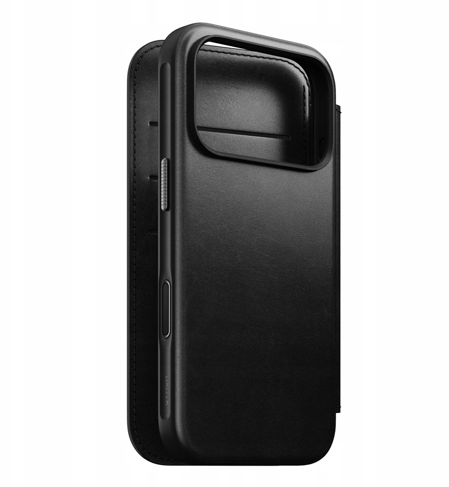 Dėklas Nomad Modern Leather Folio - skórzane etui do iPhone 17 Pro kompatybilne su MagSafe, skóra Horween (juodas)