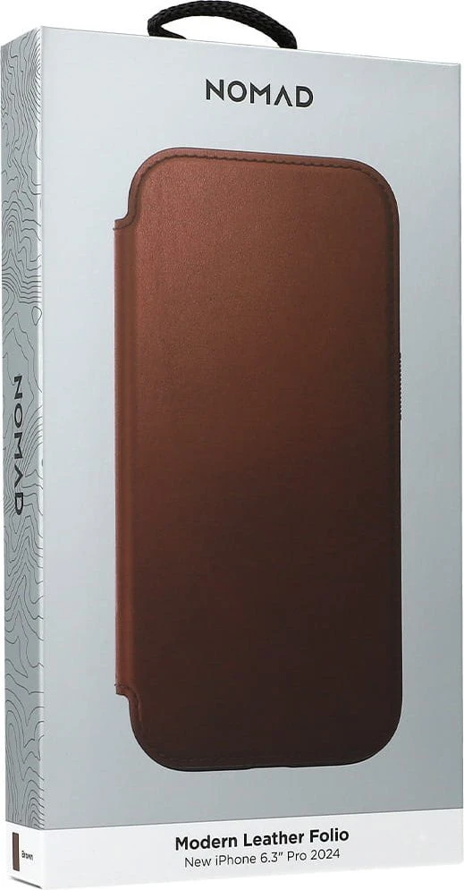Nomad Modernus odinis dėklas, rudas – iPhone 16 Pro