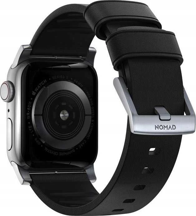 Nomad Active Strap Pro Juodas, sidabrinis - Apple Watch 49mm/46mm/45mm/44mm/42mm