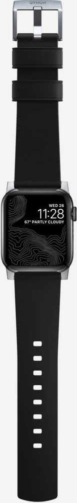 Nomad Active Strap Pro Juodas, sidabrinis - Apple Watch 49mm/46mm/45mm/44mm/42mm