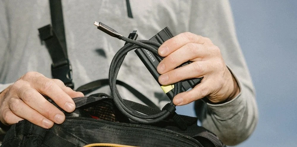 Nomad Kevlar kabelis USB4, USB-C į USB-C, 0.3m, carbide V3