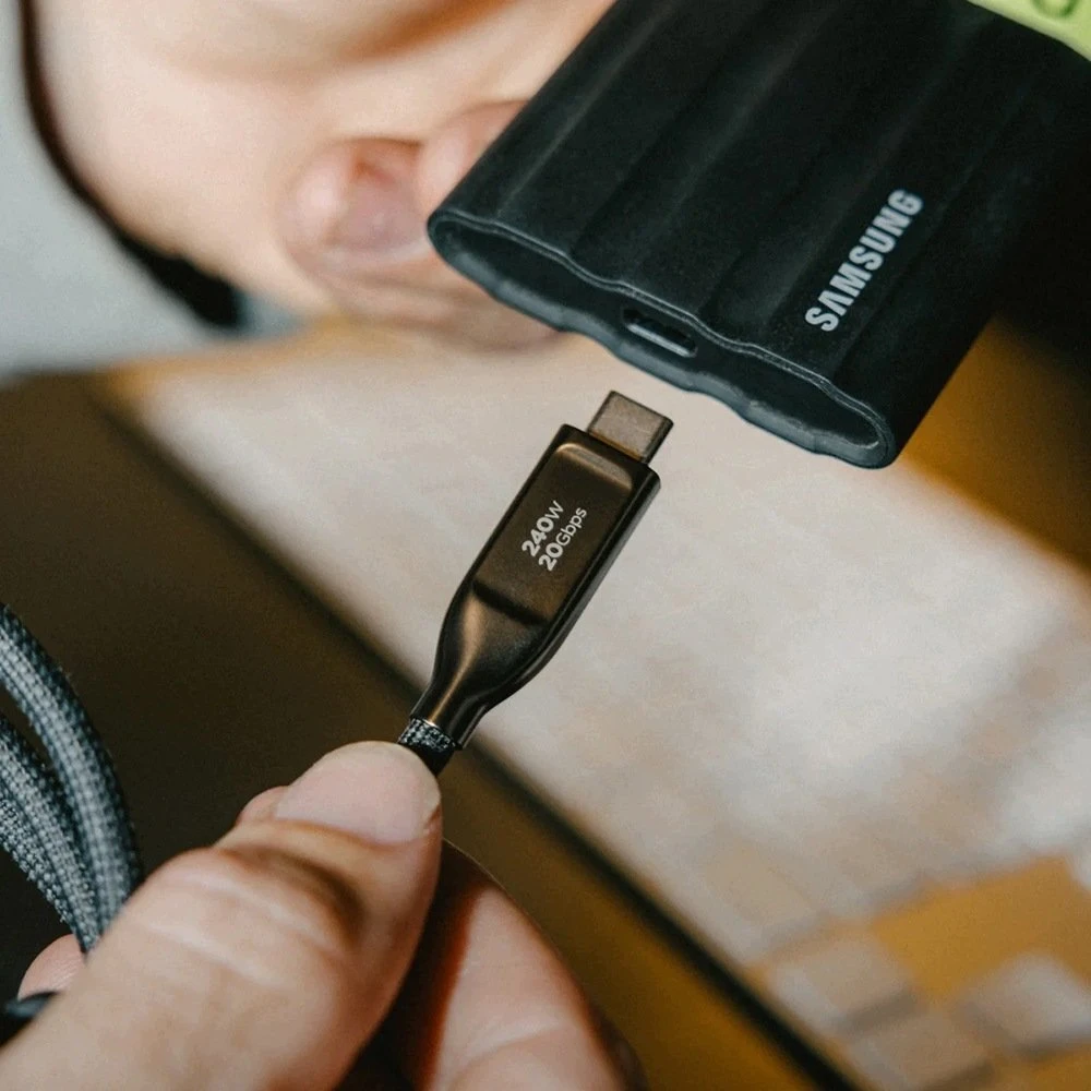Nomad Kevlar kabelis USB4, USB-C į USB-C, 0.3m, carbide V3