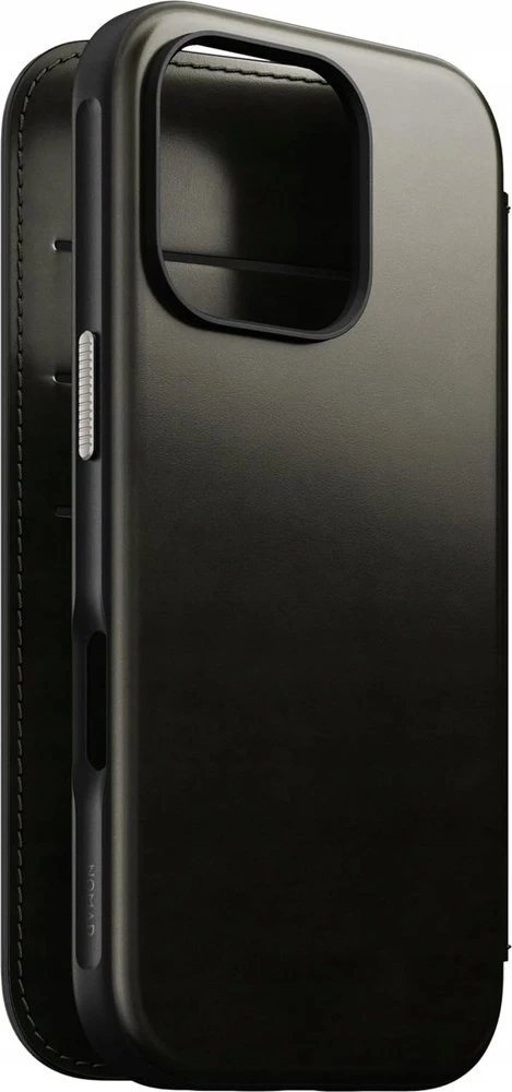 Dėklas Nomad Leather Folio, žalias chrome - iPhone 16 Pro