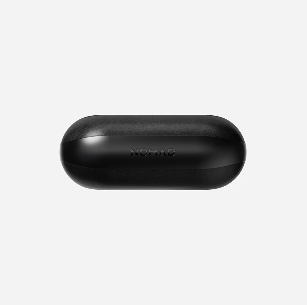 Nomad modernus odinis dėklas „Airpods Pro 2“ ausinėms, juodas
