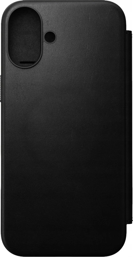 Dėklas Nomad Modern Leather Folio, juodas - iPhone 16 Plus