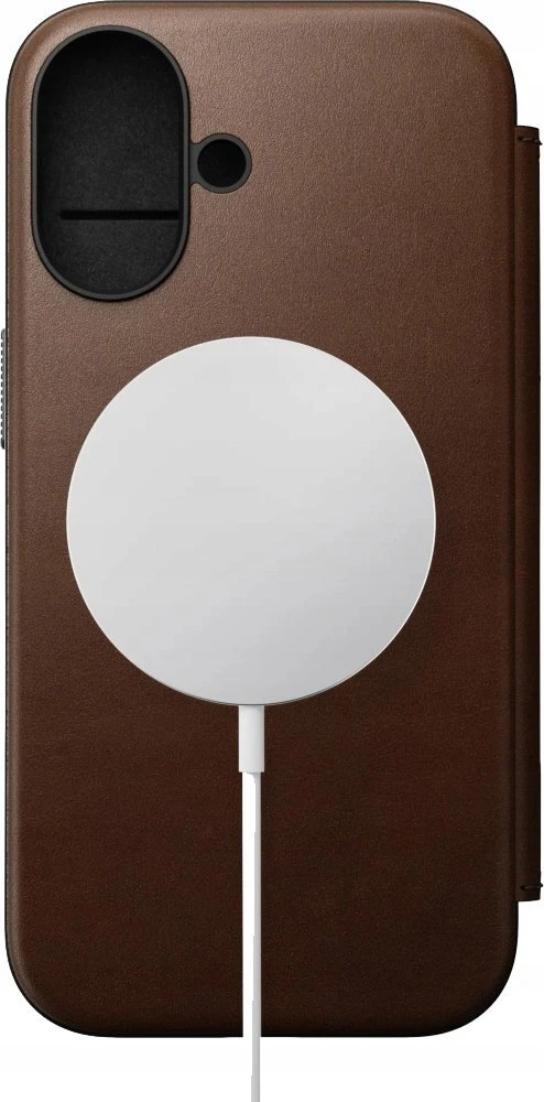 Nomad modernus odinis dėklas, rudas – iPhone 16