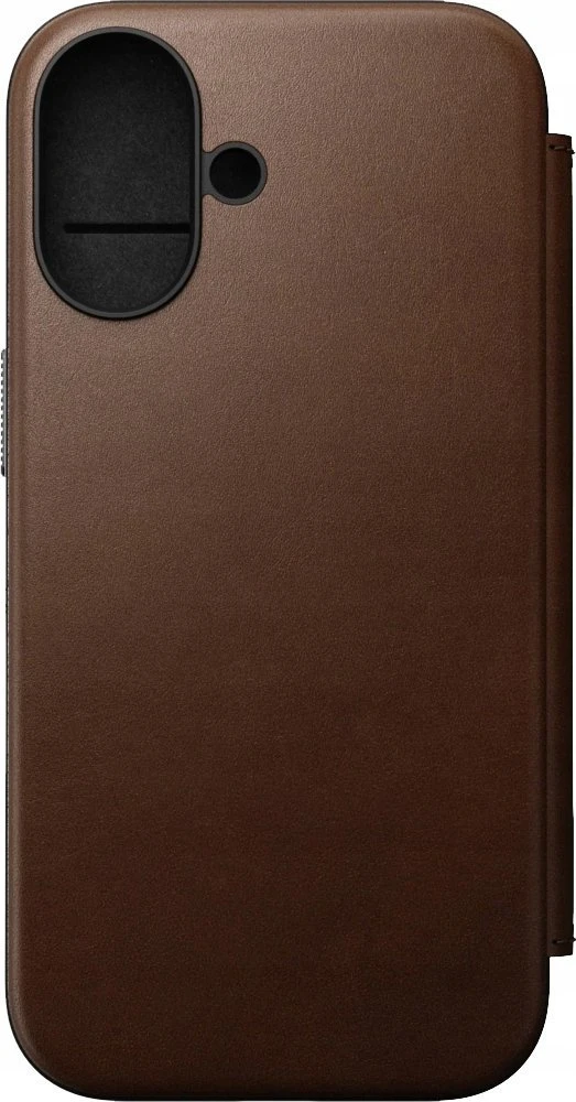 Nomad modernus odinis dėklas, rudas – iPhone 16