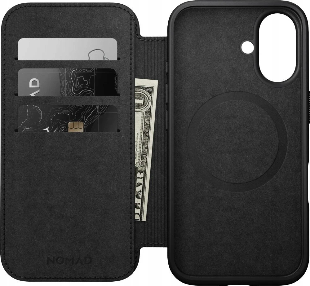 Nomad modernus odinis dėklas, rudas – iPhone 16