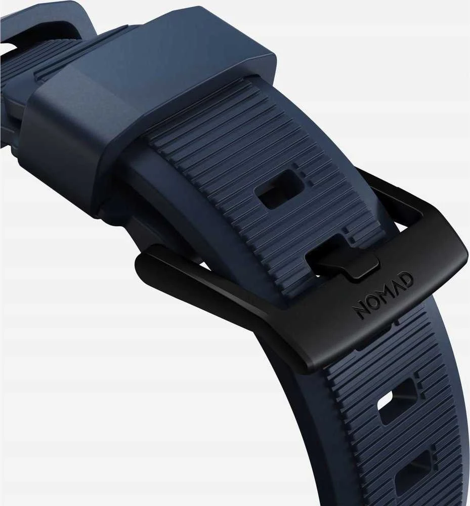 Nomad Rugged Strap, atlantic mėlynas/sidabrinis - AW Ultra 2/1 49mm 9/8/7 45mm/6/SE/5/4 44mm/3/2/1 42mm