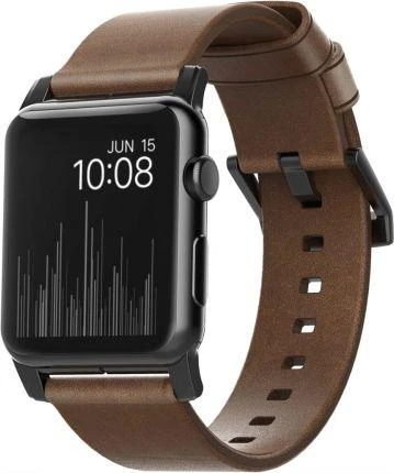 Nomad Išmaniojo laikrodžio Apple odinis dirželis, Rudos spalvos, 42/44mm