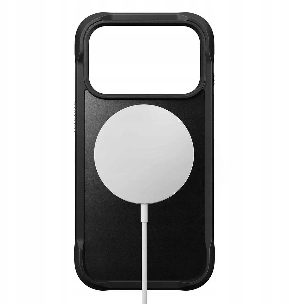 Dėklas Nomad Rugged Odinis dėklas, juodas (Horween) - iPhone 17 Pro