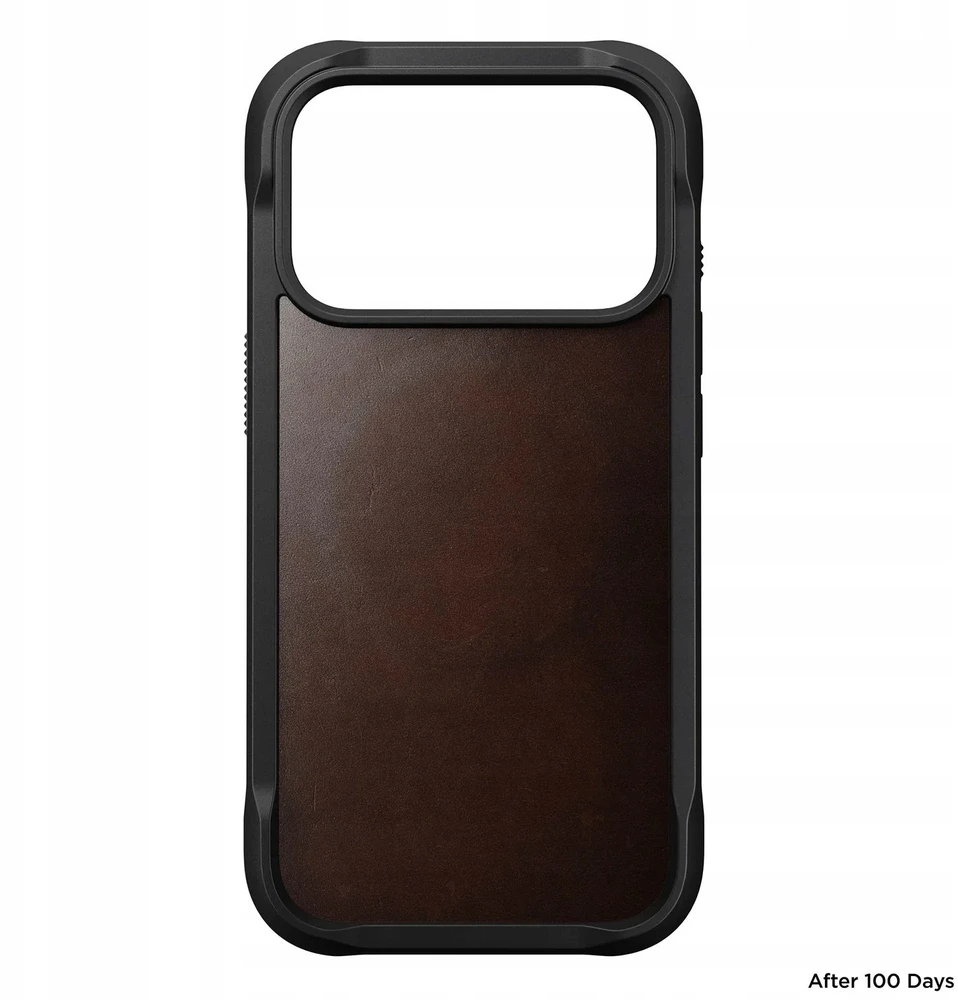 Dėklas Nomad Rugged Odinis dėklas, rustic ruda (Horween) - iPhone 17 Pro