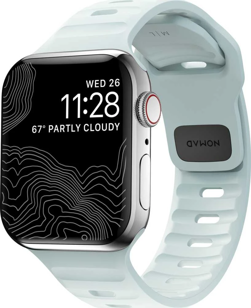 Apyrankė Nomad Sport Strap, Ice Mėlyna Glow - Apple Watch 42mm/41mm/40mm/38mm