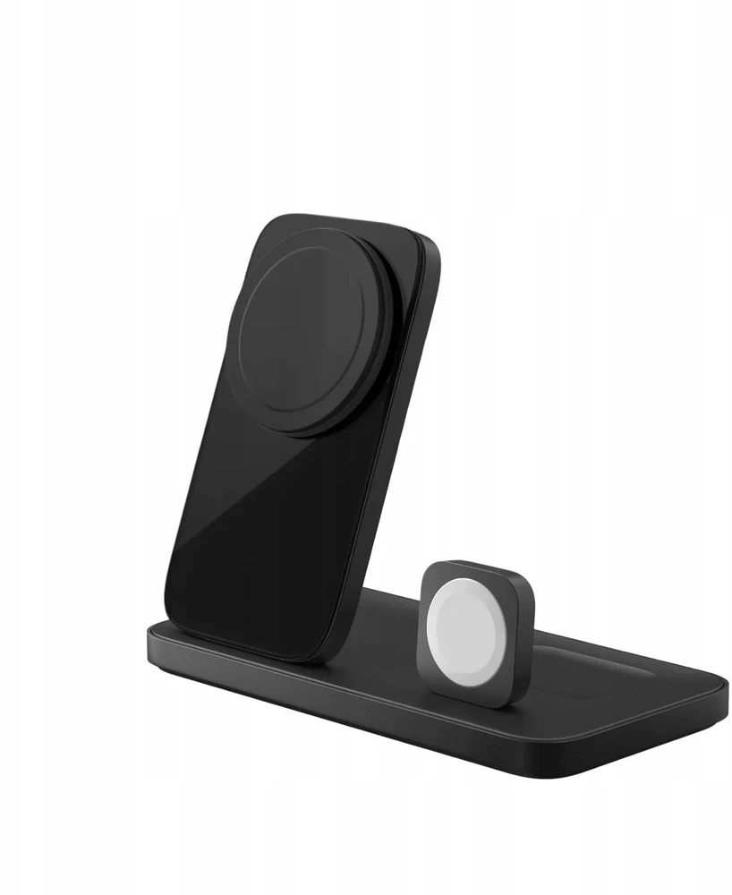 NOMAD Stand One Max - Qi2 belaidis įkroviklis, 25 W trims įrenginiams, suderinamas su „MagSafe“, 4 kartos (karbidas)