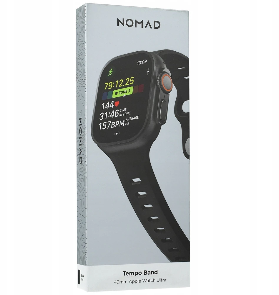 Nomad Tempo dirželis, juodas - AW 49mm / Ultra