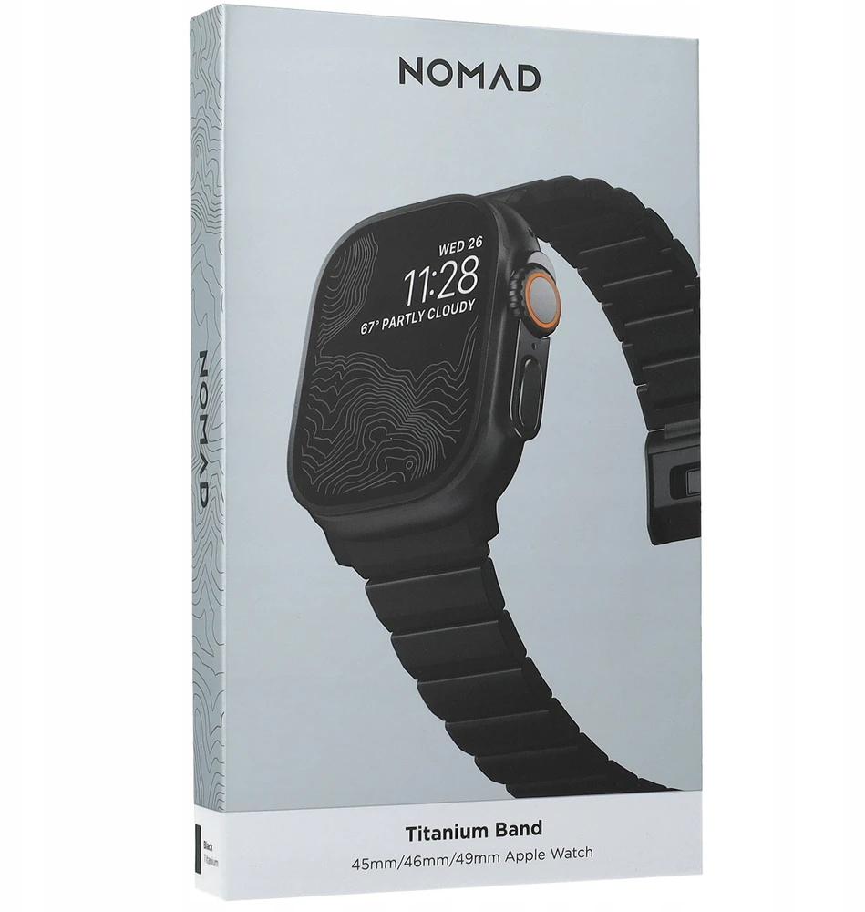 Nomad titano apyrankė, juodos spalvos V2 - AW 46mm / 49mm