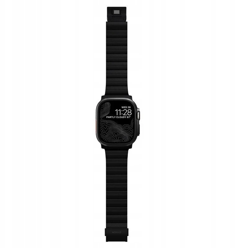 Nomad titano apyrankė, juodos spalvos V2 - AW 46mm / 49mm