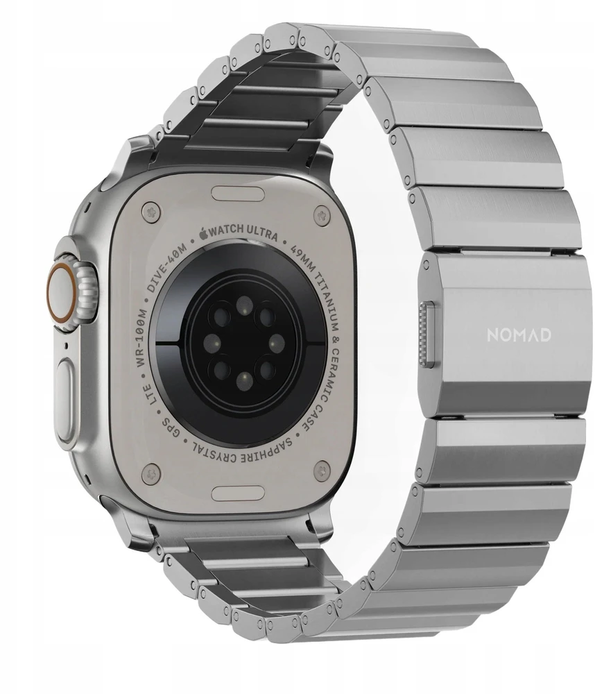 NOMAD titano dirželis – titano apyrankė „Apple Watch 46mm/49mm V3“ laikrodžiui (natūralios spalvos)