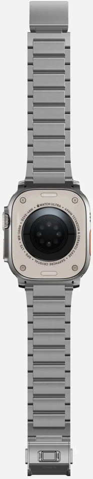 NOMAD titano dirželis – titano apyrankė „Apple Watch 46mm/49mm V3“ laikrodžiui (natūralios spalvos)