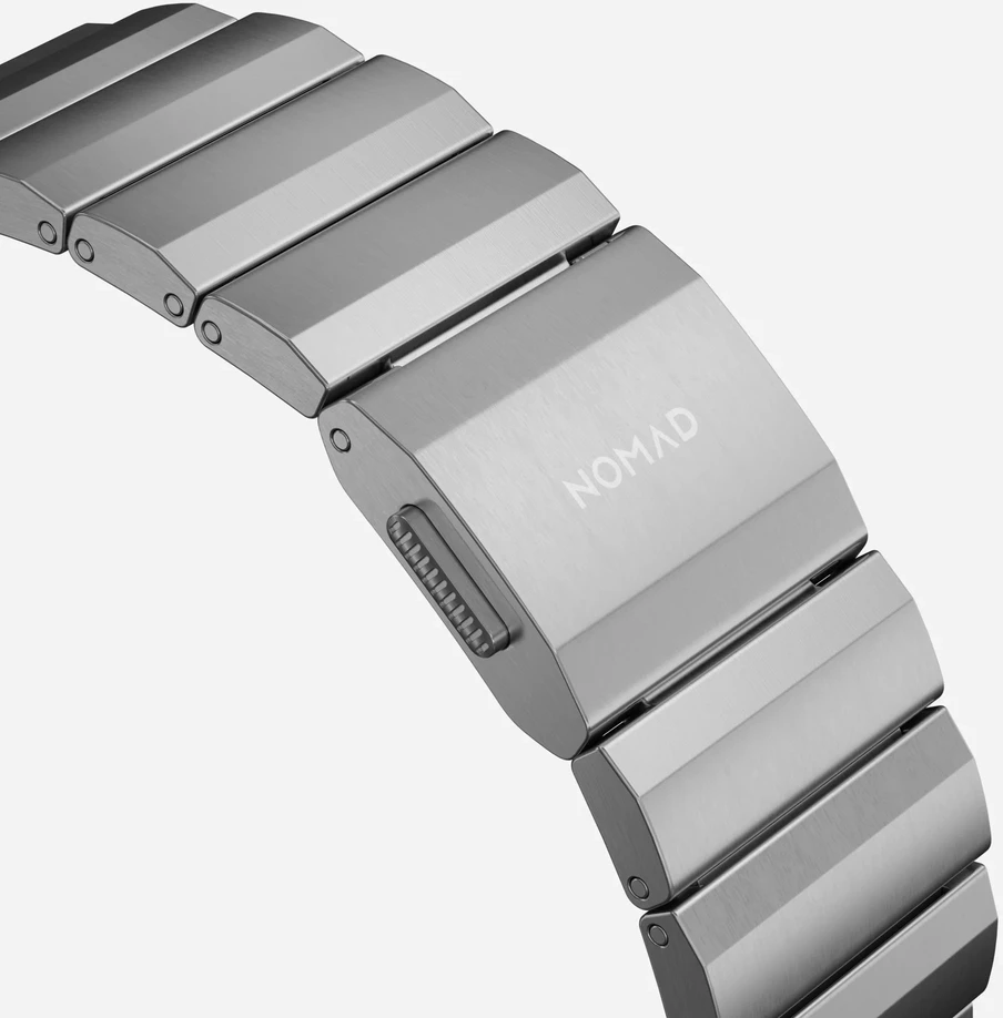 NOMAD titano dirželis – titano apyrankė „Apple Watch 46mm/49mm V3“ laikrodžiui (natūralios spalvos)