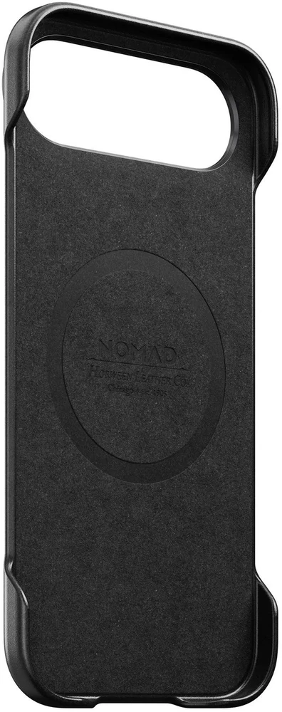 Nomad Tradicinis odinis dėklas, juodas („Horween“) – „iPhone Air“