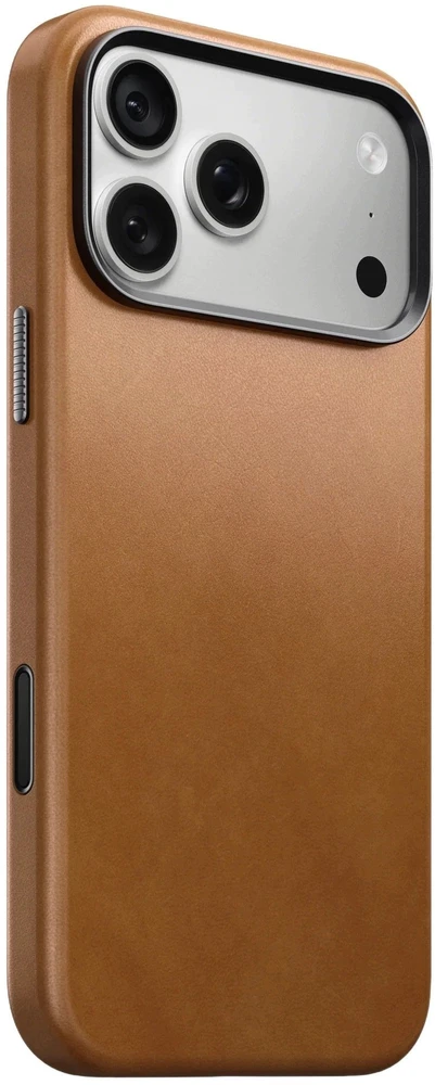 Burga Nomad Traditional odinis dėklas, šviesiai ruda – iPhone 18 Pro/17 Pro