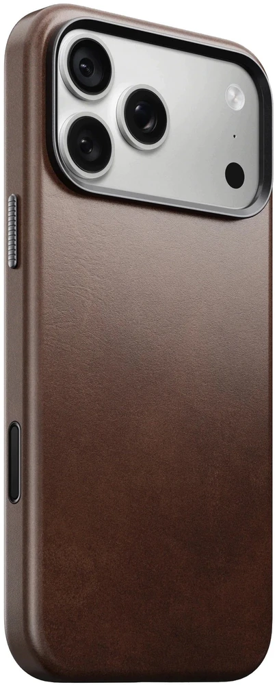 Burga Nomad Traditional odinis dėklas, rustic ruda (Horween) – iPhone 18 Pro Max/17 Pro Max