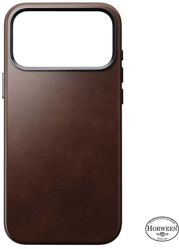 Nomad Traditional Odinis dėklas, rustic ruda (Horween) - iPhone 17 Pro Max