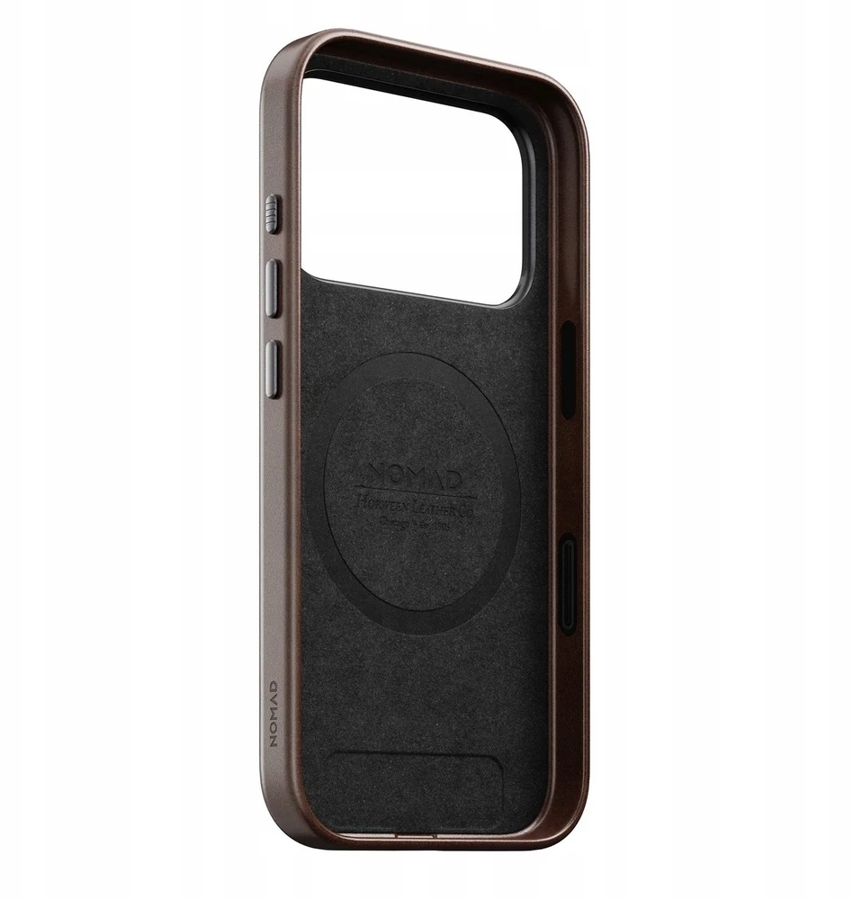 Dėklas Nomad Traditional Odinis dėklas, rustic ruda (Horween) - iPhone 17 Pro