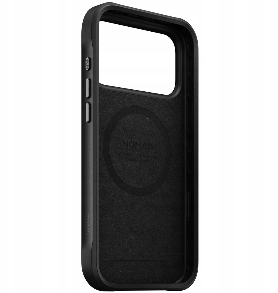 „Nomad“ tvirtas odinis dėklas, kaimiškos rudos spalvos („Horween“) – „iPhone 17 Pro Max“