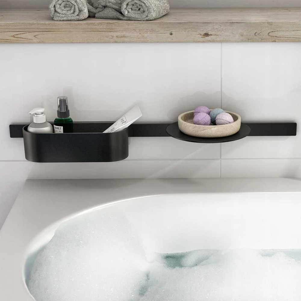Vonios aksesuarų rinkinys Hansgrohe WallStoris, 27966670, juoda matinė