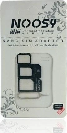Noosy SIM kortelės adapterio rinkinys + adata juoda