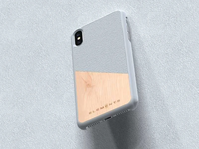 Nordic Elements Original Hel - dėklas skirtas Apple iPhone Xs Max su real maple wood Light Pilkas