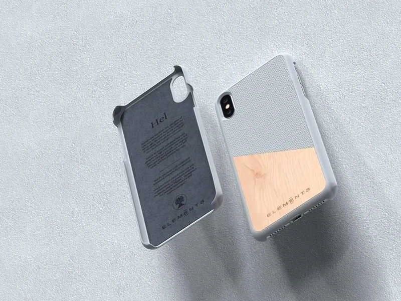 Nordic Elements Original Hel - dėklas skirtas Apple iPhone Xs Max su real maple wood Light Pilkas