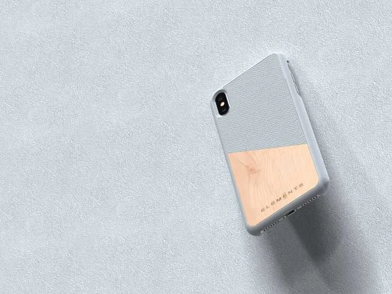 Nordic Elements Original Hel - dėklas skirtas Apple iPhone Xs Max su real maple wood Light Pilkas