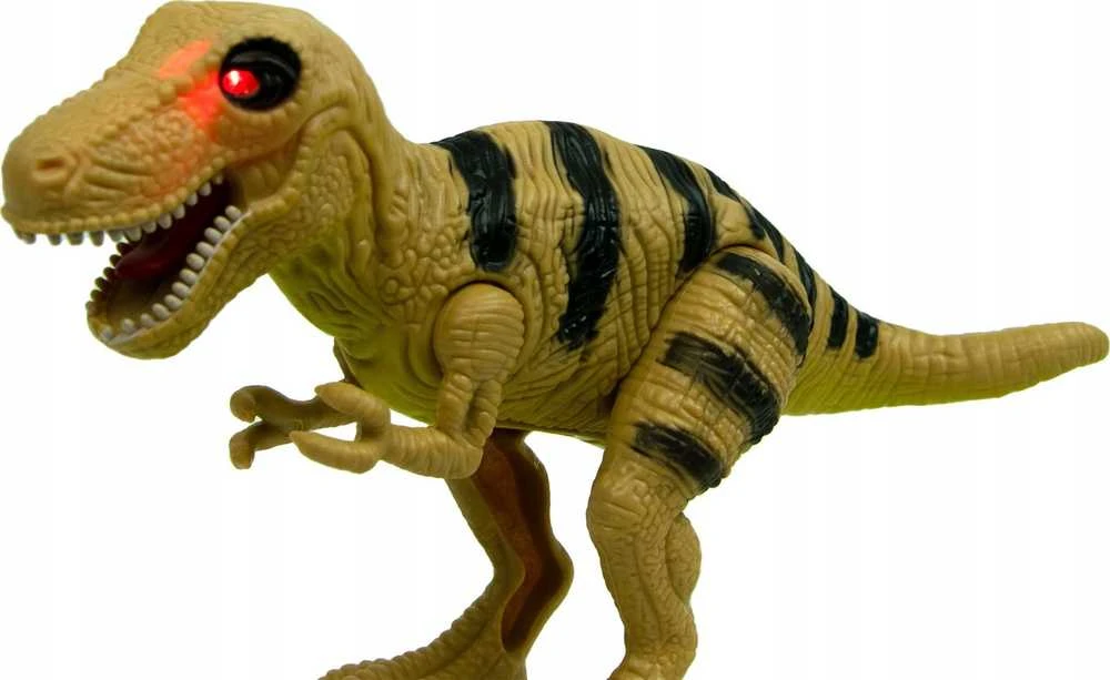 Norimpex Dinozaurų interaktyvios figūrėlės Rinkinys Judantis garsas Šviesa Riaumojimas 22 cm Spinosaurus Tyrannosaurus Velociraptor 3 vnt.