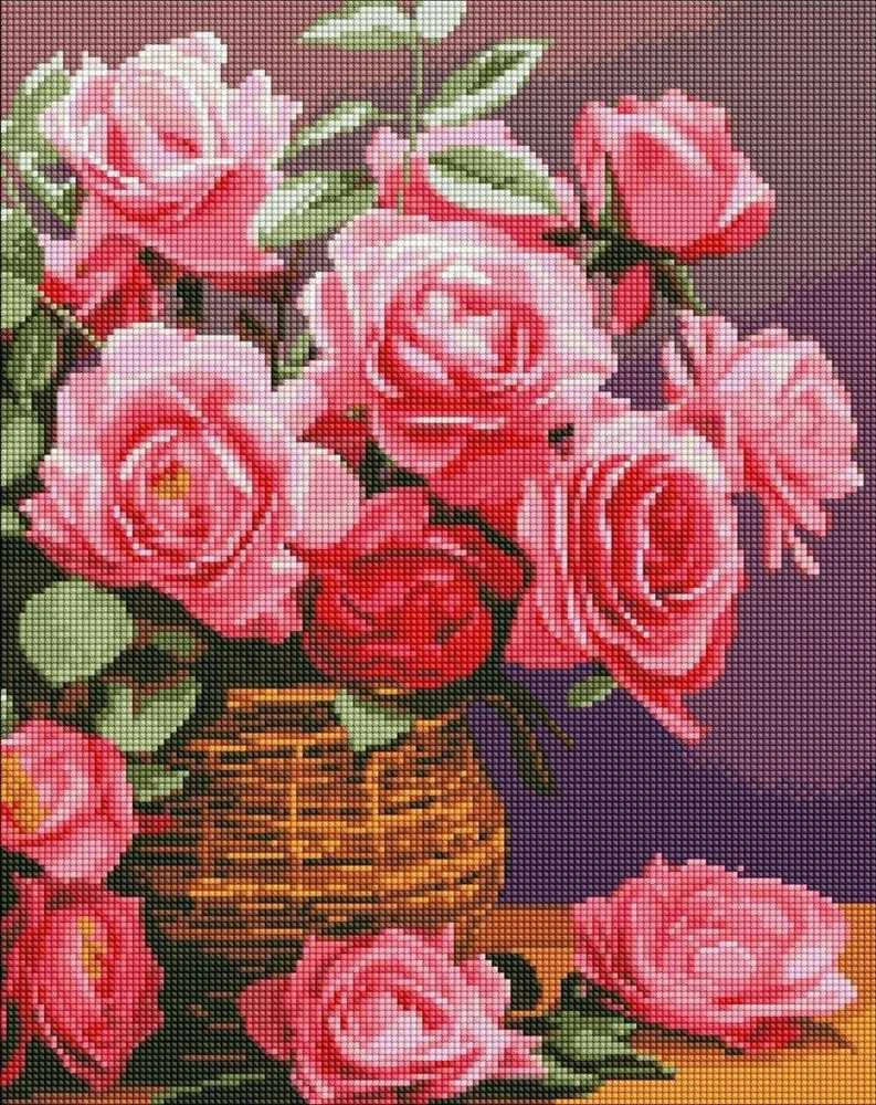 Norimpex Diamond Mosaic - Spalvingos rožės 40x50cm