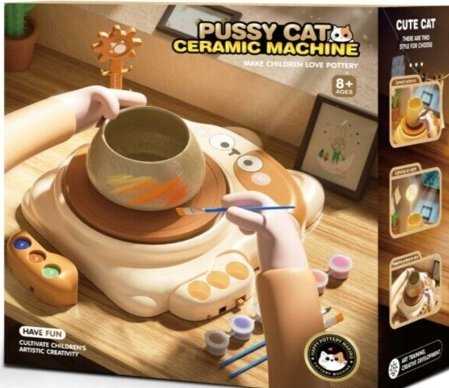 Norimpex Kūrybinis rinkinys vaikams POTERIAI RATAI DAŽAI MOLIS CAT Shape DIY