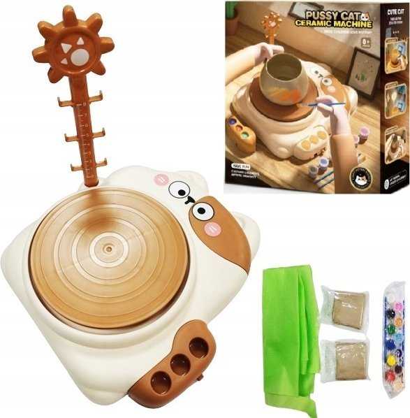 Norimpex Kūrybinis rinkinys vaikams POTERIAI RATAI DAŽAI MOLIS CAT Shape DIY